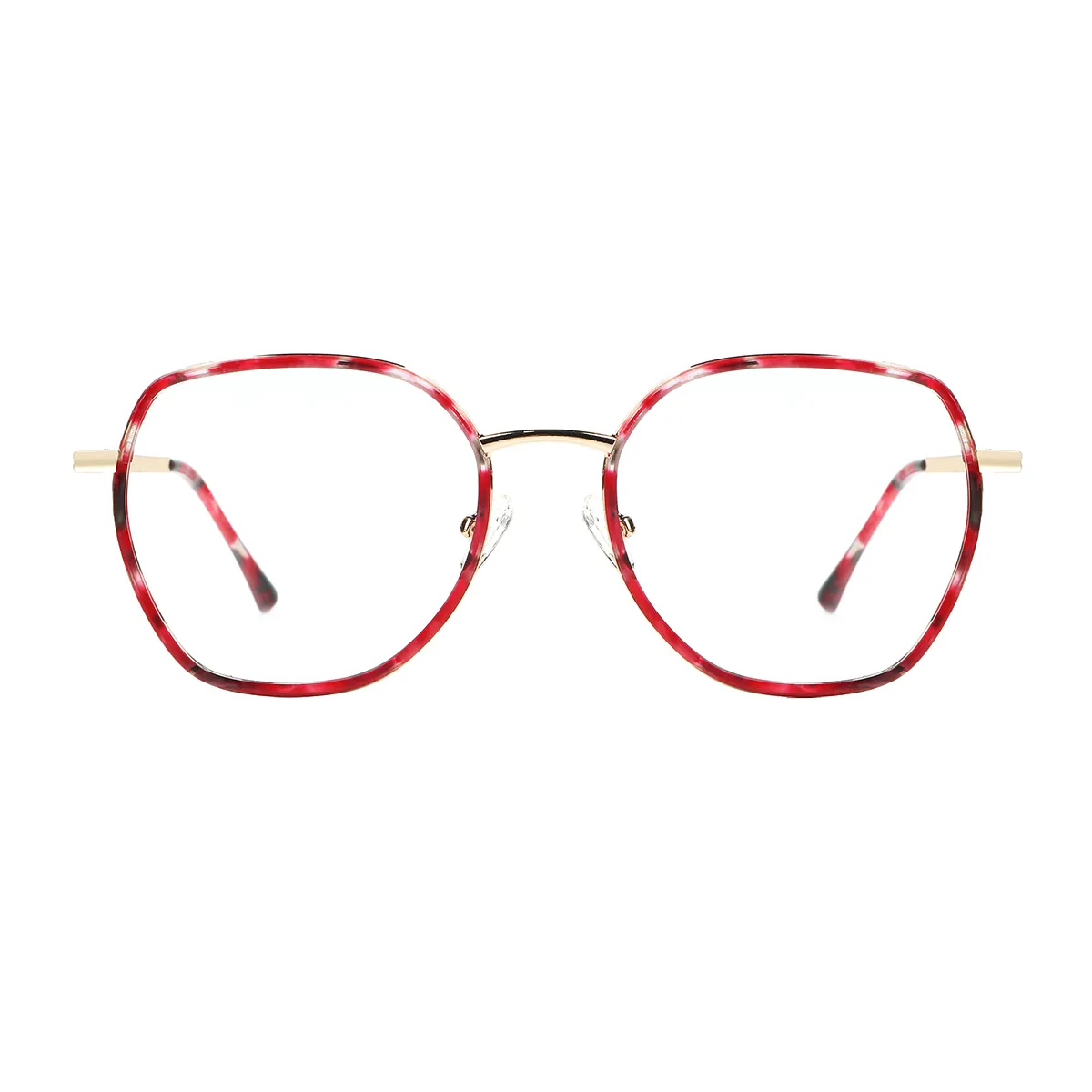 Fashion Square Red-Demi  Eyeglasses for Women